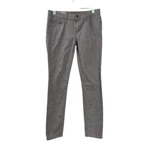 Gap 1969 Always Skinny 25R Gray Floral Patterned Stretch Denim Jeans